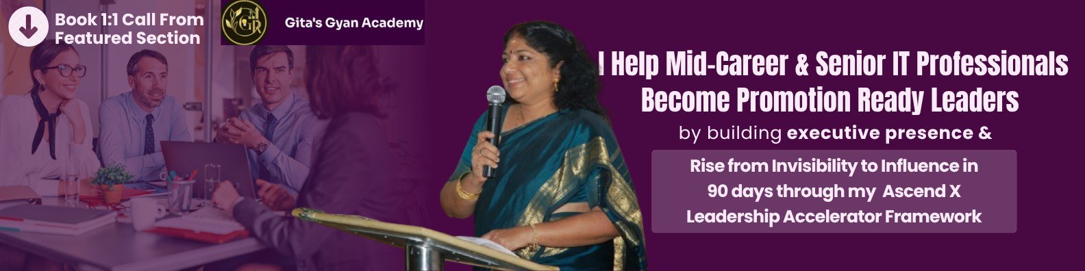 LinkedIn Featured Banner – I Help Mid-Career & Senior IT Professionals Become Promotion Ready Leaders
